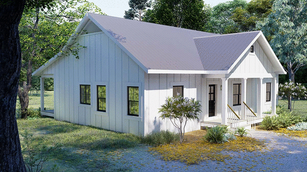 Left Elevation for House Plan #432051