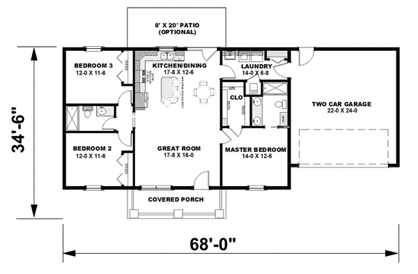Main Floor Plan for House Plan #431132