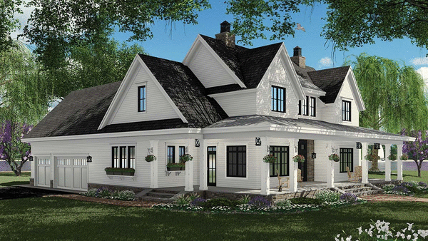 Left Elevation for House Plan #280752