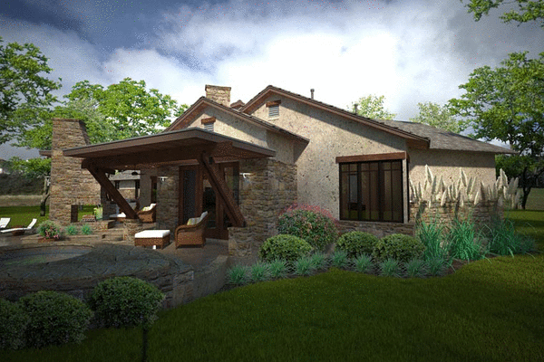 Left Elevation for House Plan #642532