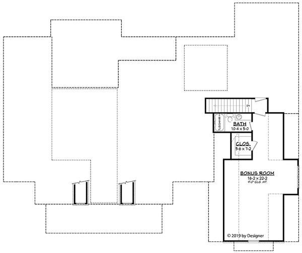 Attic Plan for House Plan #304582