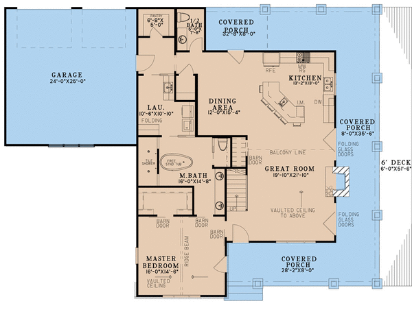 Main Floor Plan for House Plan #319722