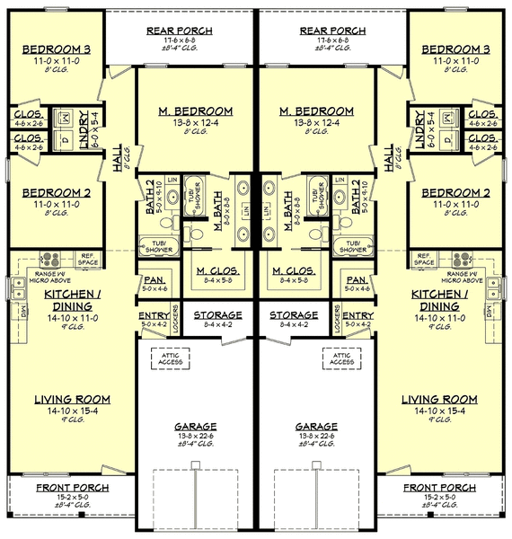 Main Floor Plan for House Plan #306942
