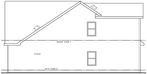Right Elevation for House Plan #152781