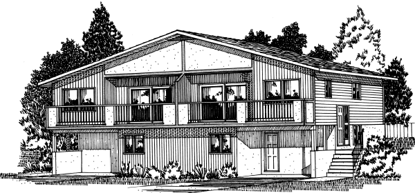 Full Rendering for House Plan #200512