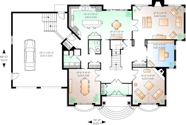 Main Floor Plan for House Plan #145982