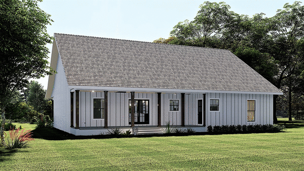 Rear Elevation for House Plan #436902