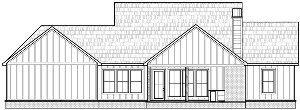 Rear Elevation for House Plan #902322