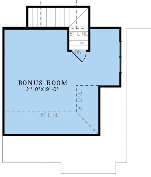 Attic Plan for House Plan #319912