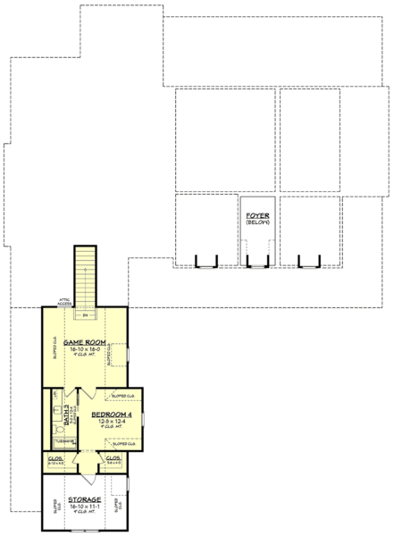 Second Floor Plan for House Plan #308583