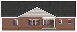 Rear Elevation for House Plan #433532