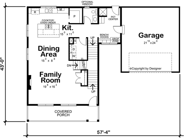 Main Floor Plan for House Plan #158381