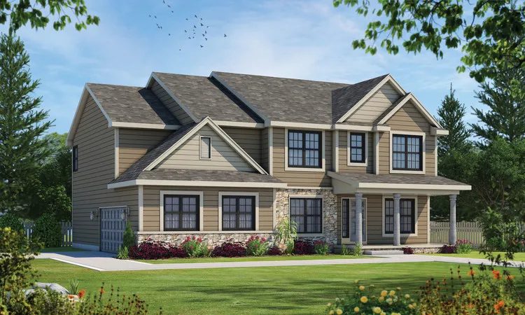 Full Rendering for House Plan #158944