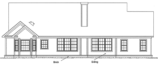 Rear Elevation for House Plan #243042