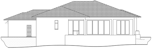 Rear Elevation for House Plan #776033