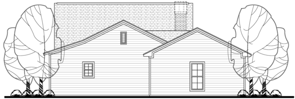 Rear Elevation for House Plan #305741