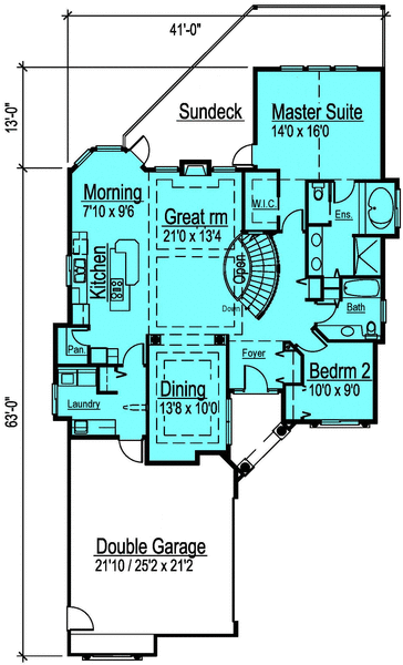 Main Floor Plan for House Plan #578603