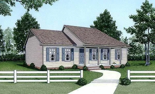 Full Rendering for House Plan #654811