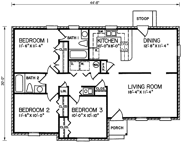 Main Floor Plan for House Plan #654221