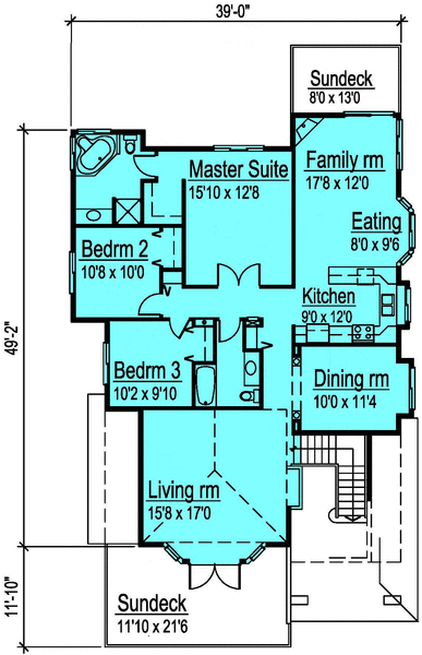 Main Floor Plan for House Plan #574081