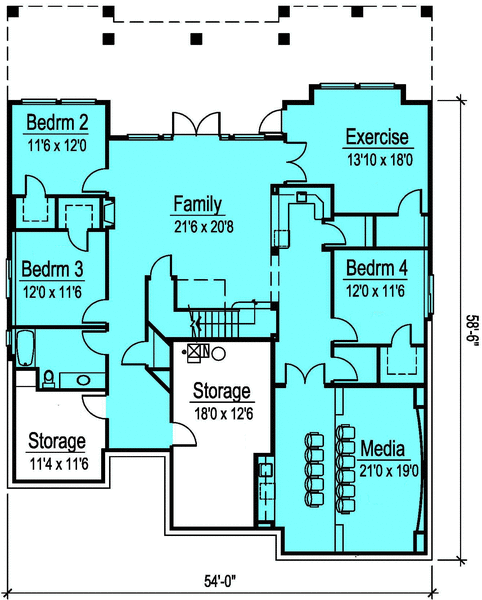 Basement Plan for House Plan #573454
