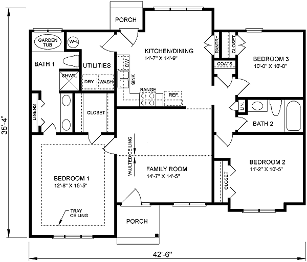 Main Floor Plan for House Plan #651621