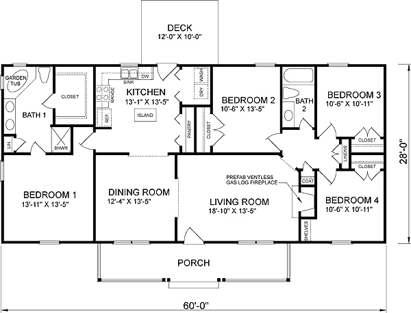Main Floor Plan for House Plan #650861