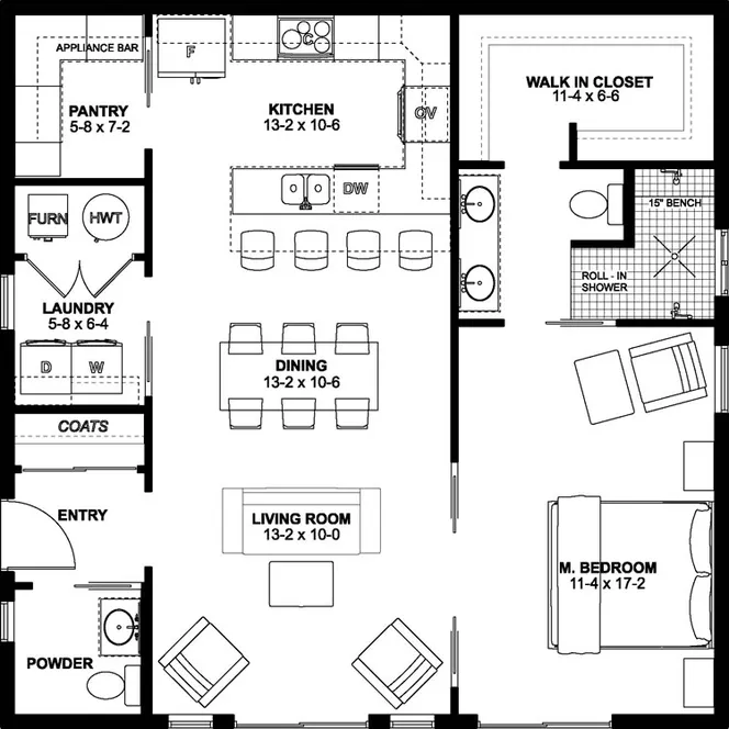 Main Floor Plan for House Plan #581024