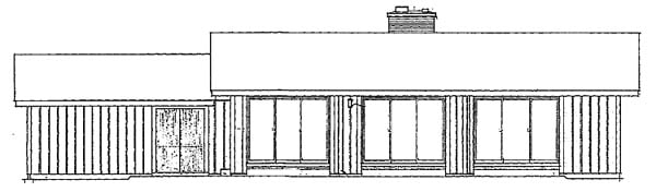 Rear Elevation for House Plan #526631