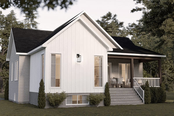 Rear Elevation for House Plan #140042