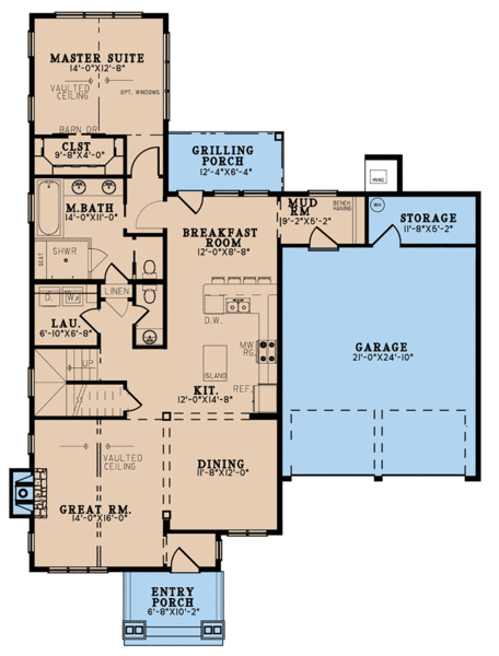 Main Floor Plan for House Plan #316891