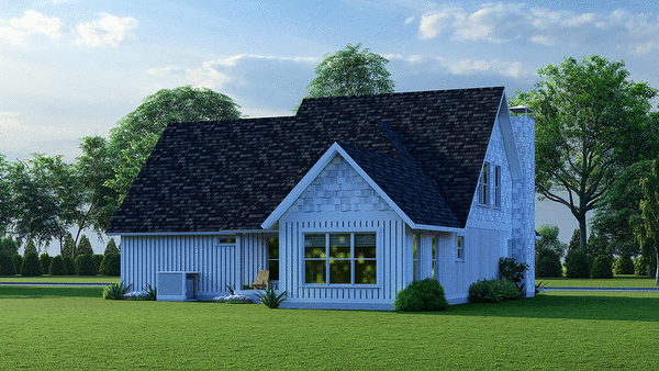 Rear Elevation for House Plan #316891