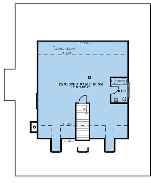 Second Floor Plan for House Plan #319612