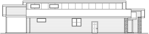 Left Elevation for House Plan #341822