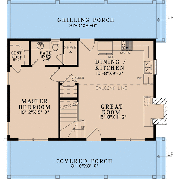 Main Floor Plan for House Plan #319301