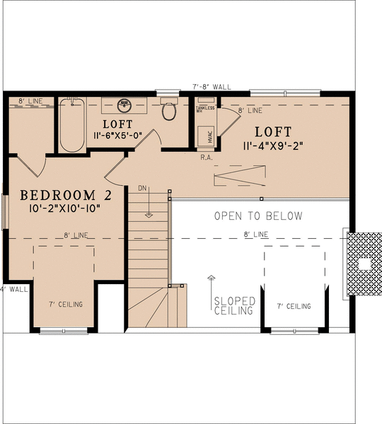 Second Floor Plan for House Plan #319301