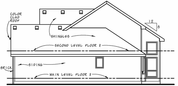 Right Elevation for House Plan #159681