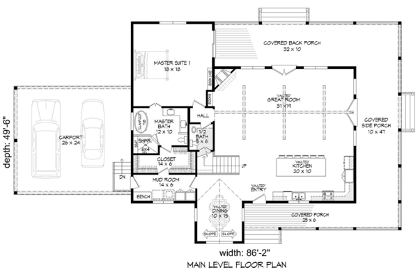 Main Floor Plan for House Plan #699162