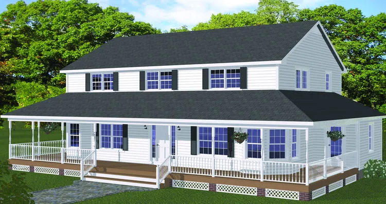 Full Rendering for House Plan #740313