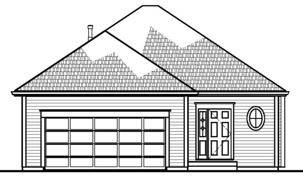 Rear Elevation for House Plan #574102