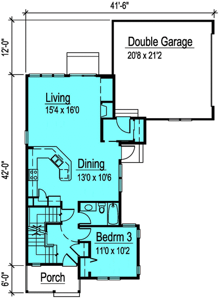Main Floor Plan for House Plan #579081