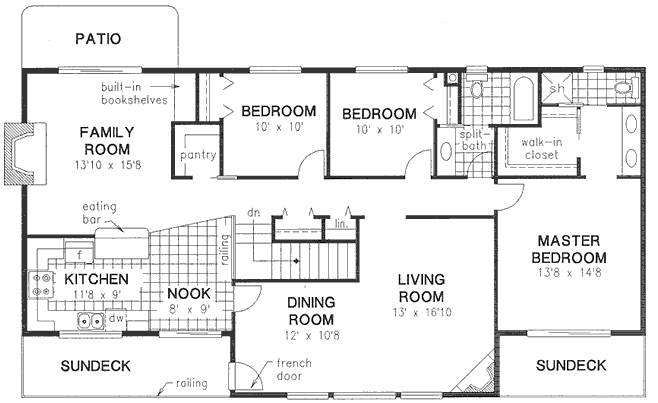 Main Floor Plan for House Plan #139109