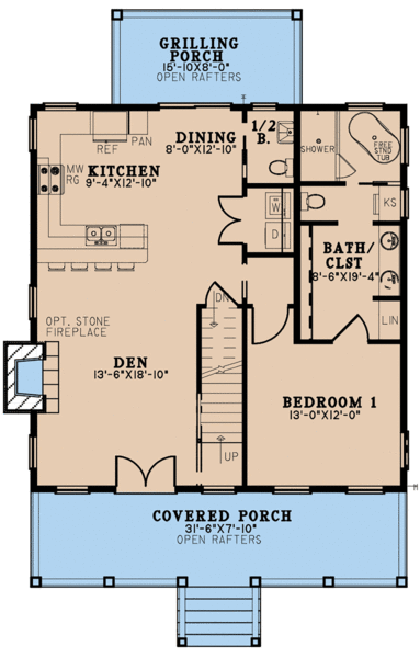 Main Floor Plan for House Plan #311661