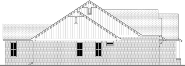 Left Elevation for House Plan #308062