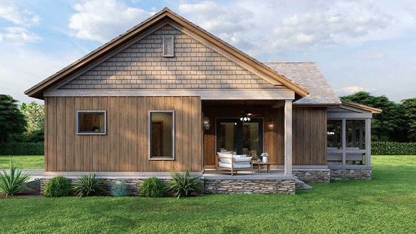 Left Elevation for House Plan #311701