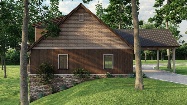 Left Elevation for House Plan #315522