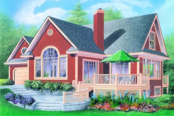 Full Rendering for House Plan #141292
