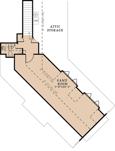 Attic Plan for House Plan #318662