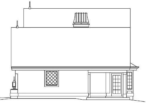 Left Elevation for House Plan #635701