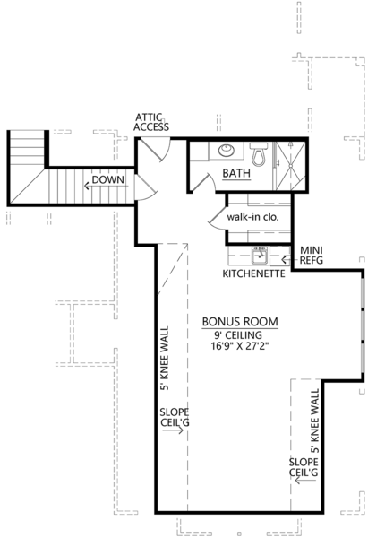 Second Floor Plan for House Plan #906433